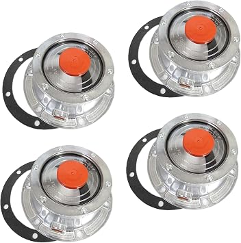 Torque Hubcap 3434009 Aluminum Hub Cap for Trailer Axle Replaces Stemco 343-4009, SKF 1643, 1743, 1843 4 Pack