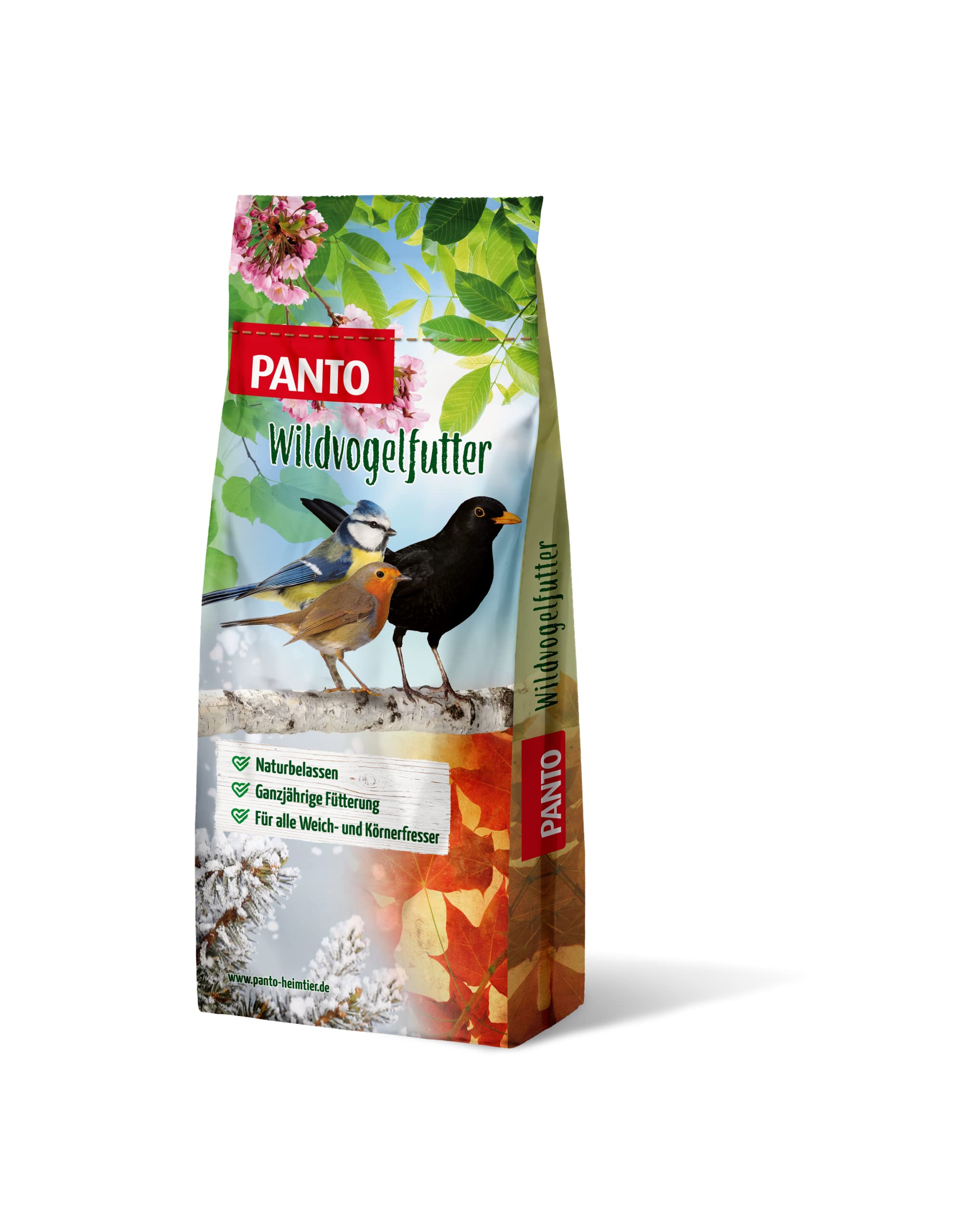 PANTO Vogelfettfutter 1kg - Energiereich Mit Erdnüssen & Früchten Für Wildvögel