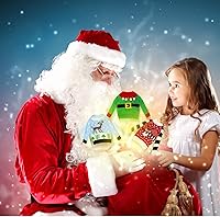 Vista 2 de Chalyna 6 piezas de ropa de muñeca de Navidad, accesorios de Navidad, suéter pequeño, ropa de punto, accesorio de Navidad, accesorios de ropa