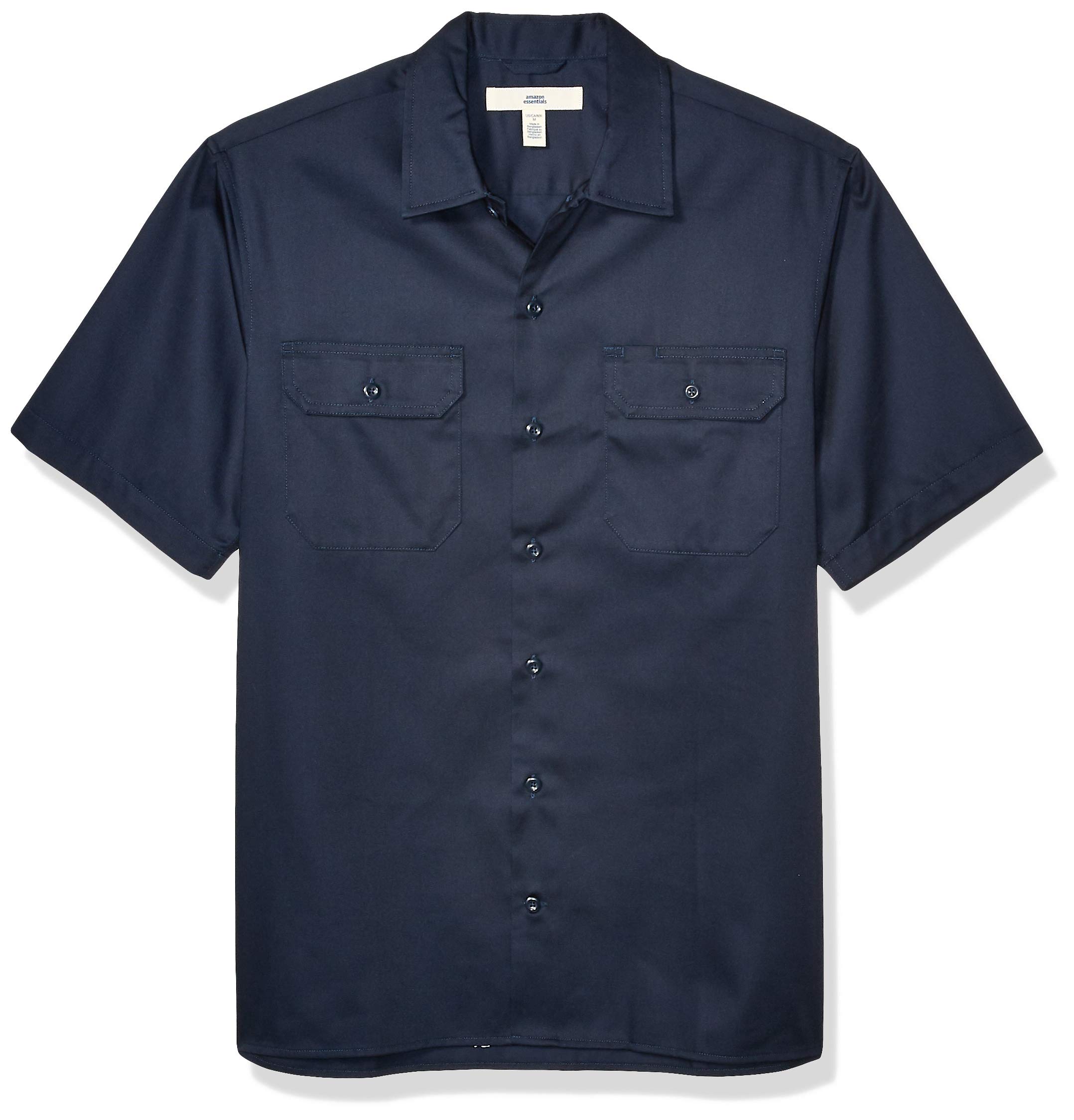 Amazon EssentialsMen's Short-Sleeve Stain and Wrinkle-Resistant Work Shirt