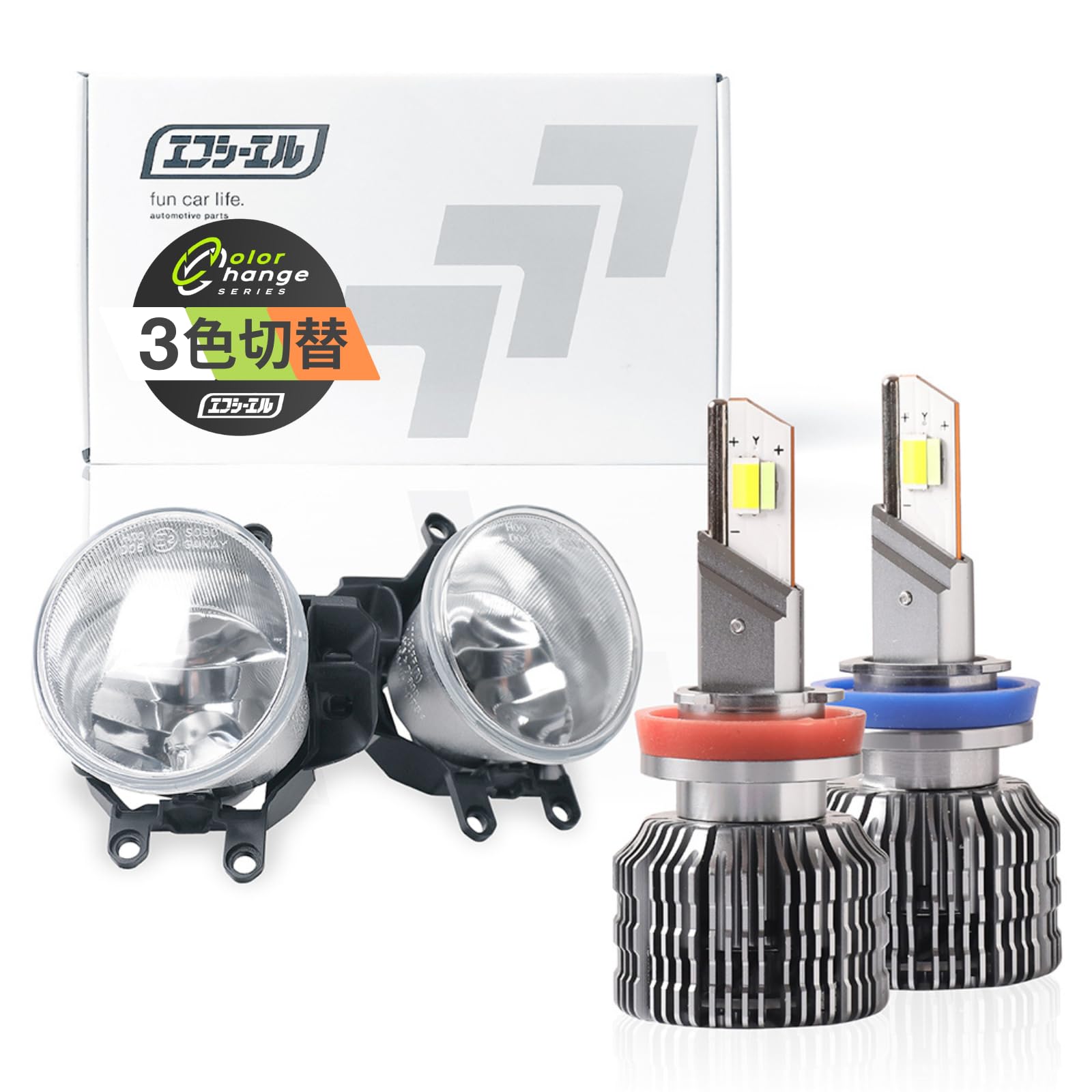 Amazon | fcl.(エフシーエル) フォグランプ ユニット H8 H11 H16