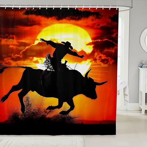 Miniatura 23 de Feelyou Cortinas de ducha de tela de cerezo rojo, cortina de ducha para niños y niñas, dibujos animados, frutas, alimentos, baño, accesorios