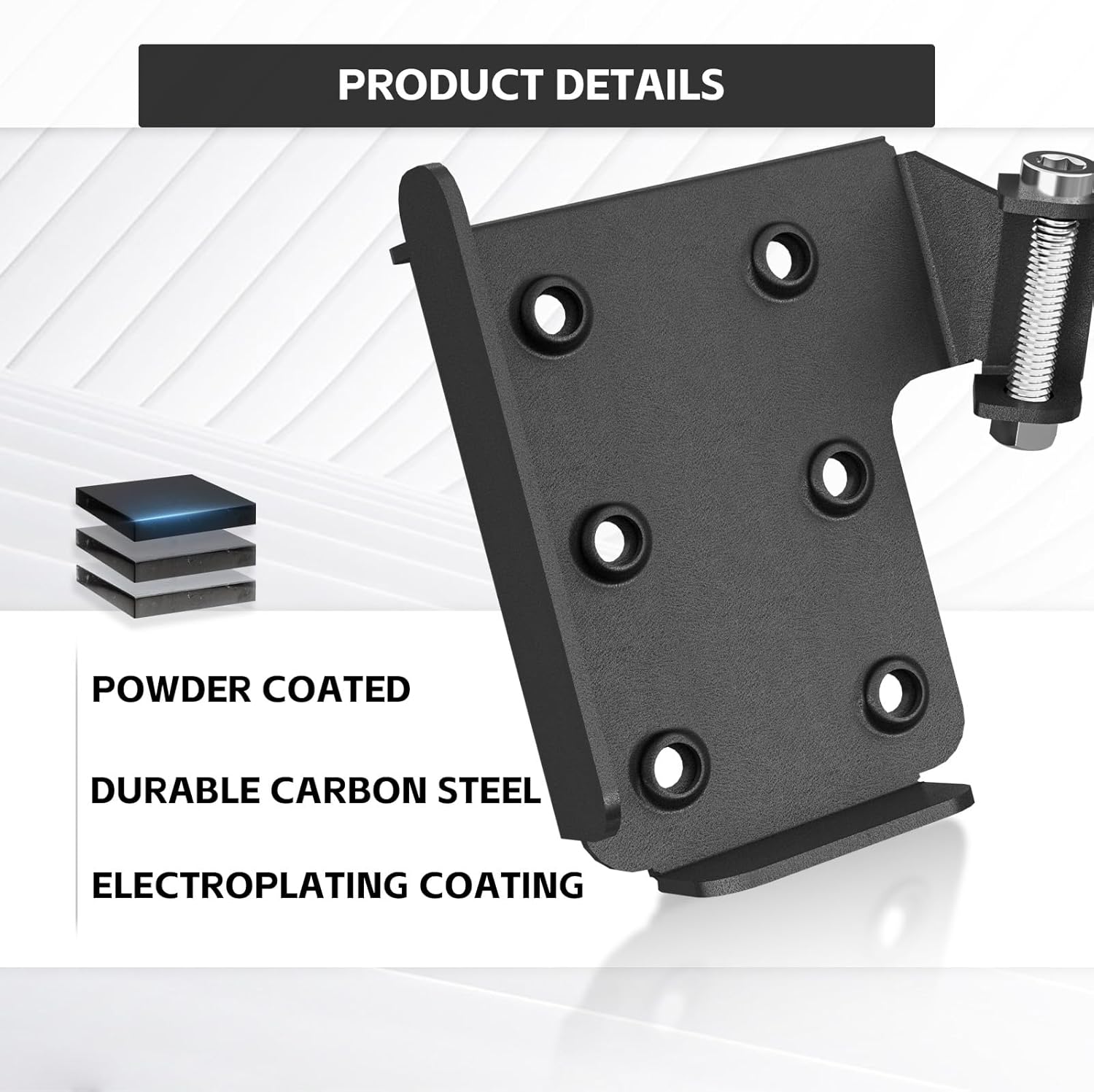 YZONA Foot Pegs Compatible with 2007-2018 Jeep Wrangler JK JKU & 2018-2026 JJL JLU 4XE & Gladiator JT 2/4 Door, Exterior Door Hinge Rest Pedals Foot Rest Kick Panel Accessories (2 PCS)