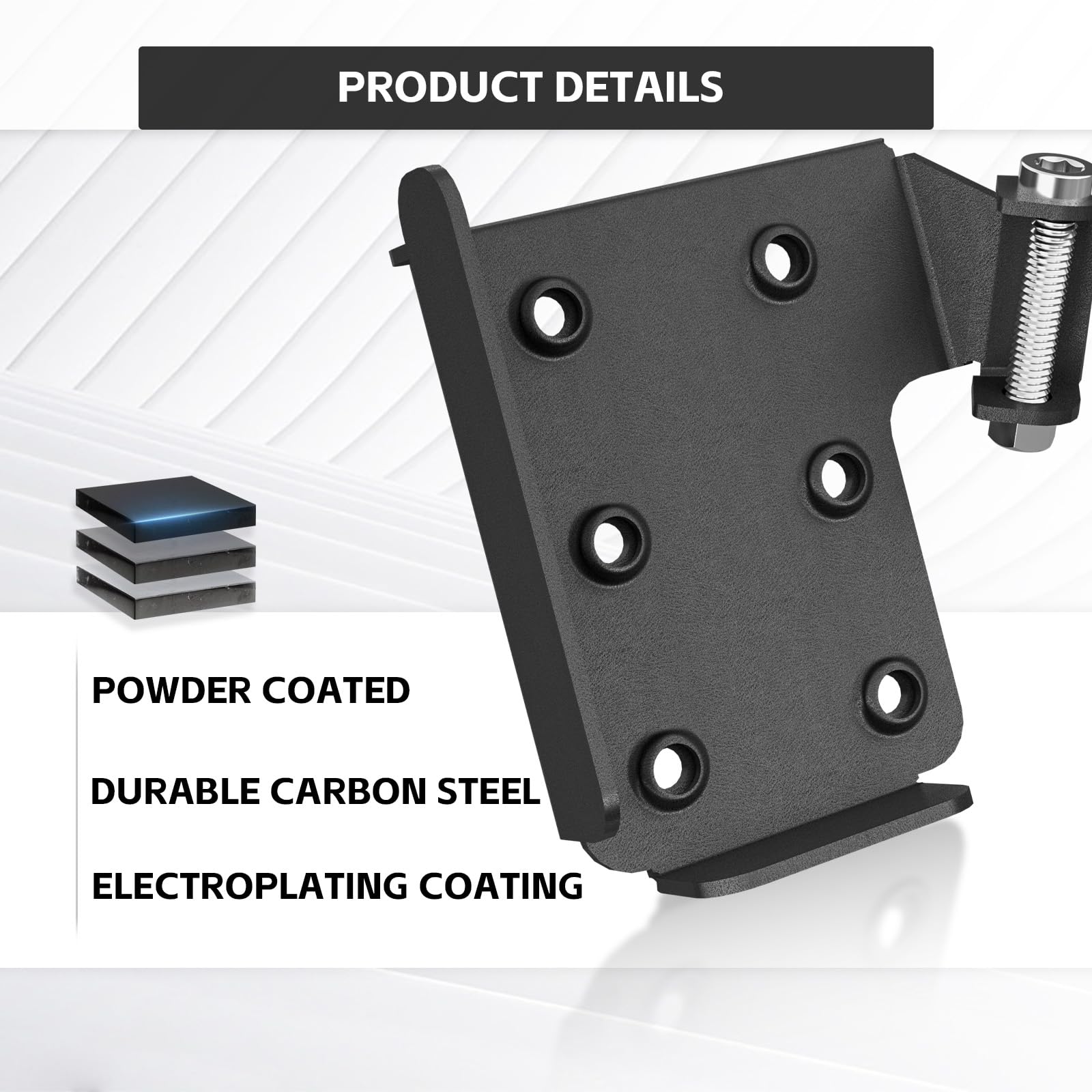 YZONA Podnóżki kompatybilne z 2007-2018 Jeep Wrangler JK JKU i 2018-2026 JJL JLU 4XE & Gladiator JT 2/4 drzwi, zewnętrzne zawiasy drzwi, pedały, podnóżek, akcesoria do paneli kopania (2 szt.)