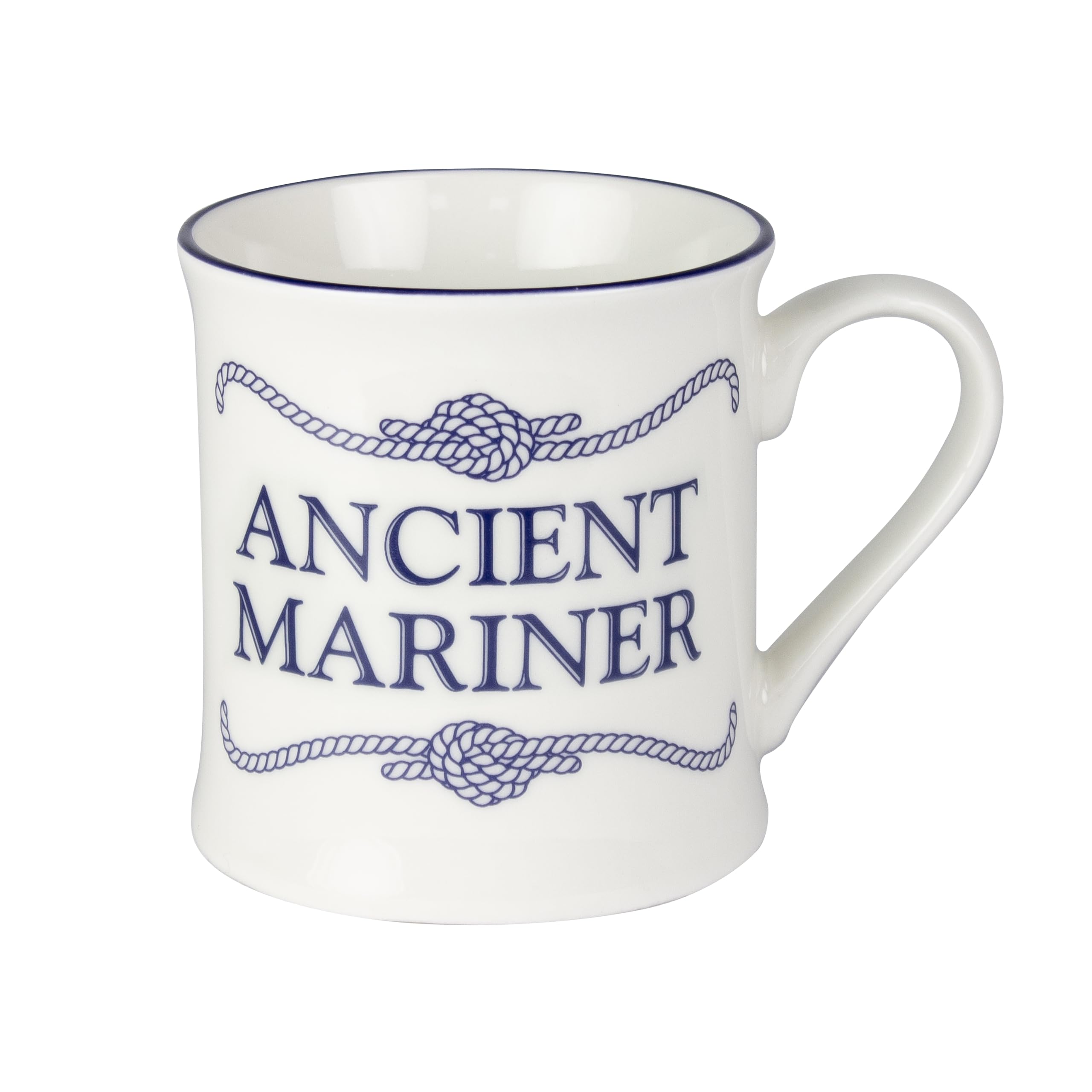 Nauticalia White Campfire-Ancient Mariner Mug, ,Dark Blue