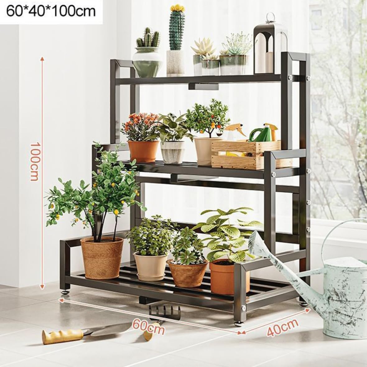 Amazon.co.jp: [GZGZ] アイアン シェルフ ボタニカルシェルフ 4段 植物