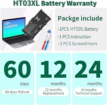 HT03XL L11119-855 Laptop Battery for HP Pavilion 14-CE 14-CF 14-DF 15-CS 15-DA 15-DB 15-DW 17-by 17-CA Series 15-CS0053CL 15-DW0033NR 15-DA0014DX L11421-542 L11421-2C2 HSTNN-UB7J HSTNN-DB8R HT03041XL