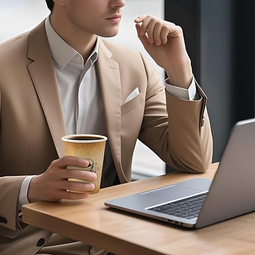 Miniatura 7 de Paquete de 100 vasos de plástico de 16 onzas con tapas y pajitas, resistentes y seguros para alimentos, tazas de café transparentes para bebidas