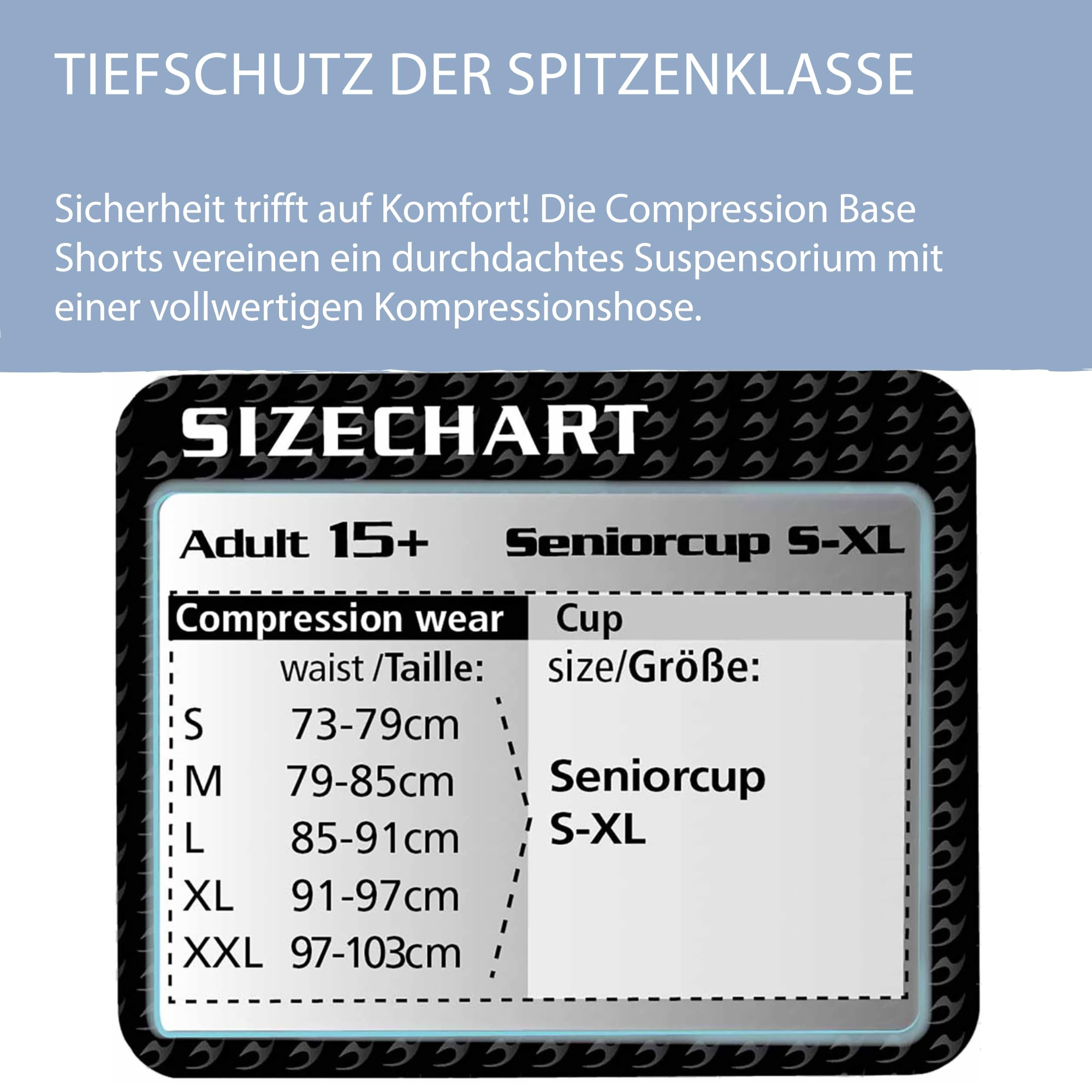Ju-Sports Tiefschutz Herren Kampfsport Base Supporter + Motion Pro Flexcup - Belüftete vorgeformte Tasche für Cup aus atmungsaktivem Mesh-Material, Mit 4-Wege Stretch Material