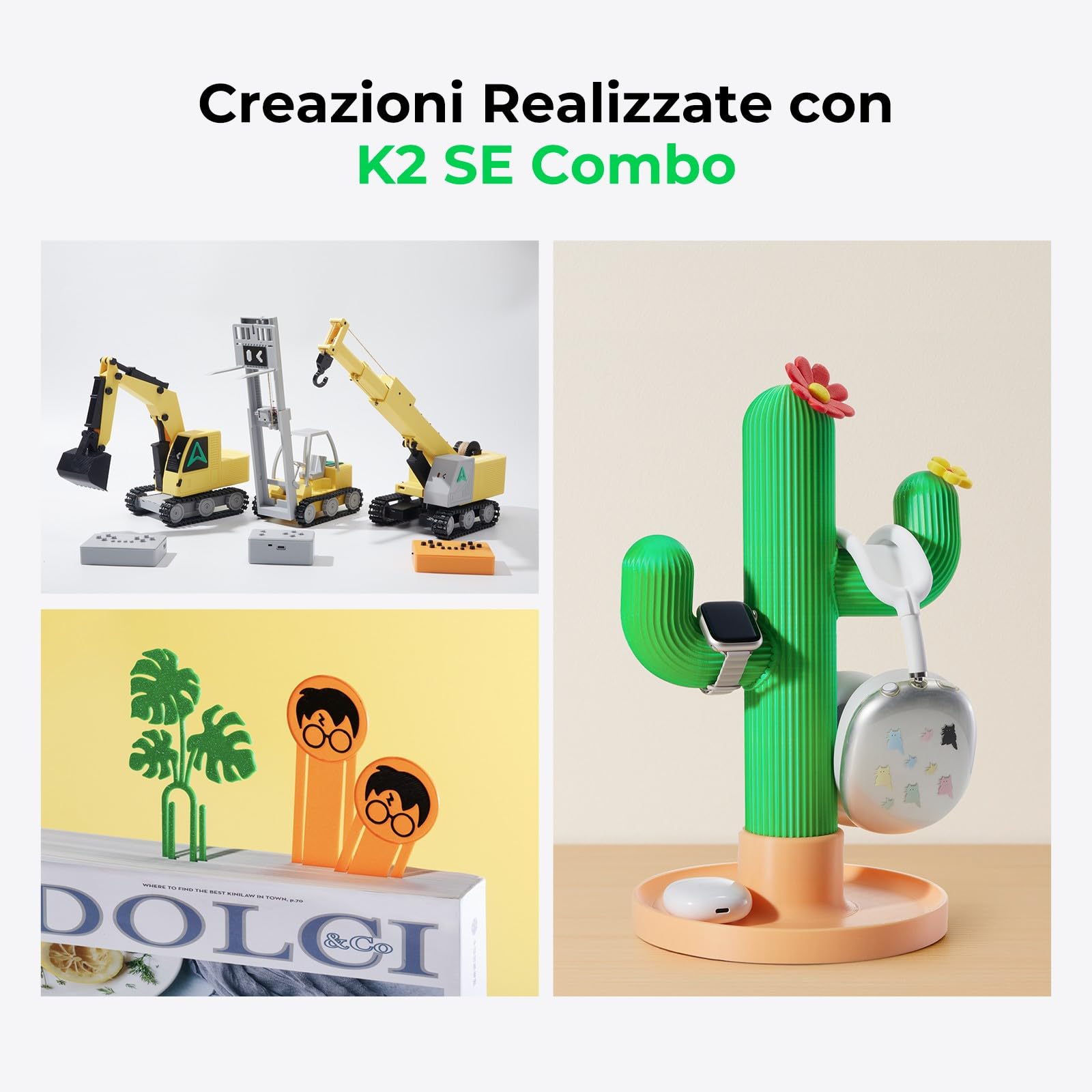 Creality K2 SE Combo Stampante 3D - Max Stampa 500mm/s, Leveling Automatico Totale, Stampa Multicolore con CFS, Telaio Metallo Solido, Estrusore Diretto, 220×215×245mm
