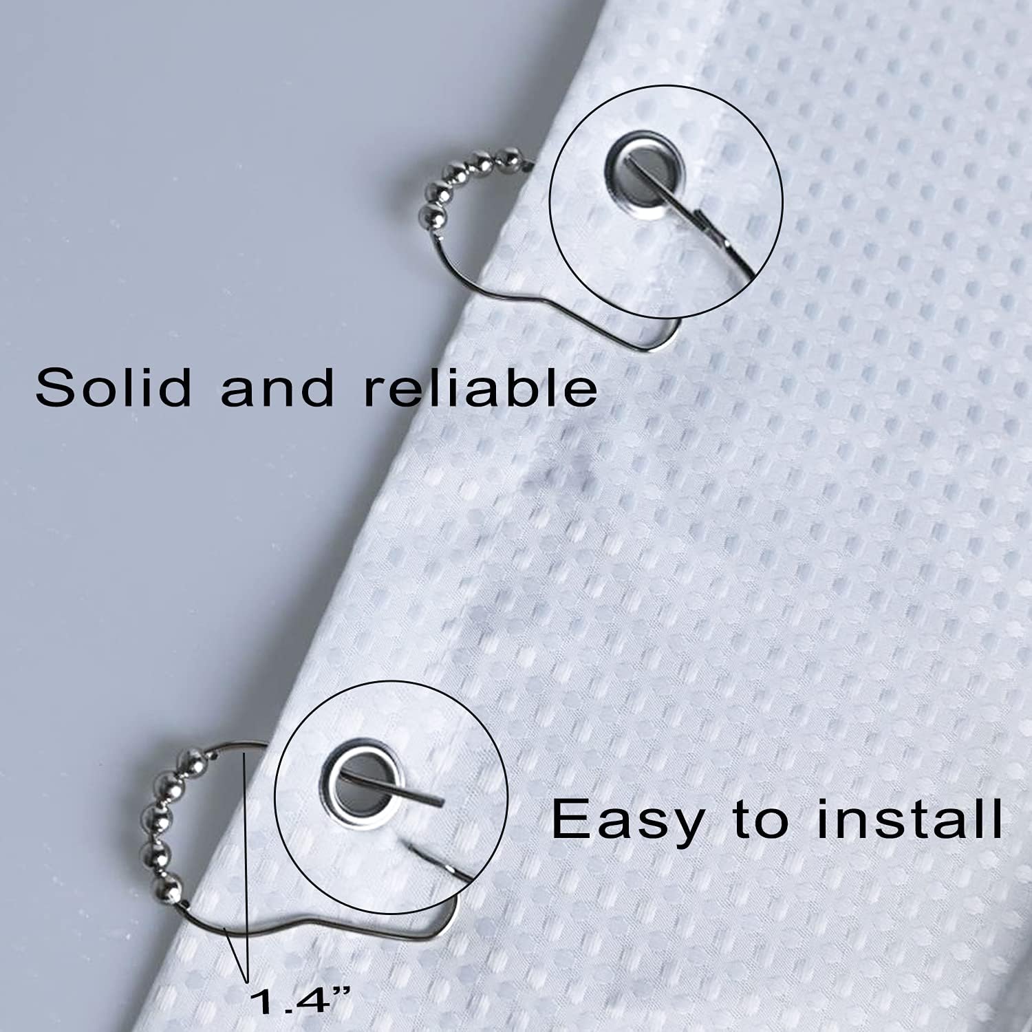 SOXART Home Textured Ombre Fabric Bath Curtain with 12 Hooks,Machine Washable, Blue Gradient 72 Inch by 78 Inch,Waterproof Shower Curtains for Bathroom,1 Panel,Dark Blue : Everything Else