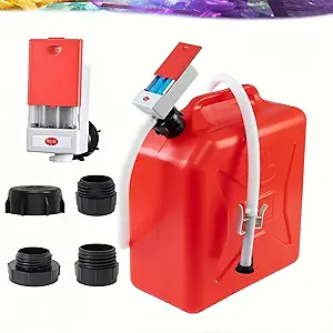 Fuel Transfer Pump with Auto Stop Sensor Overfill Protection,Gas Can Pump,3.2 GPM Portable Automatic Fuel Transfer Pump, Kit With 4 Tank Adapter, Portable Gas Pump for Oil,Fuel,Gasoline Transfer Pump