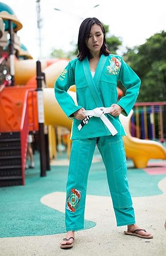 Miniatura 3 de FLUORY BJJ Gi - Traje de Jiu Jitsu brasileño para mujer, kimonos femeninos, uniforme BJJ