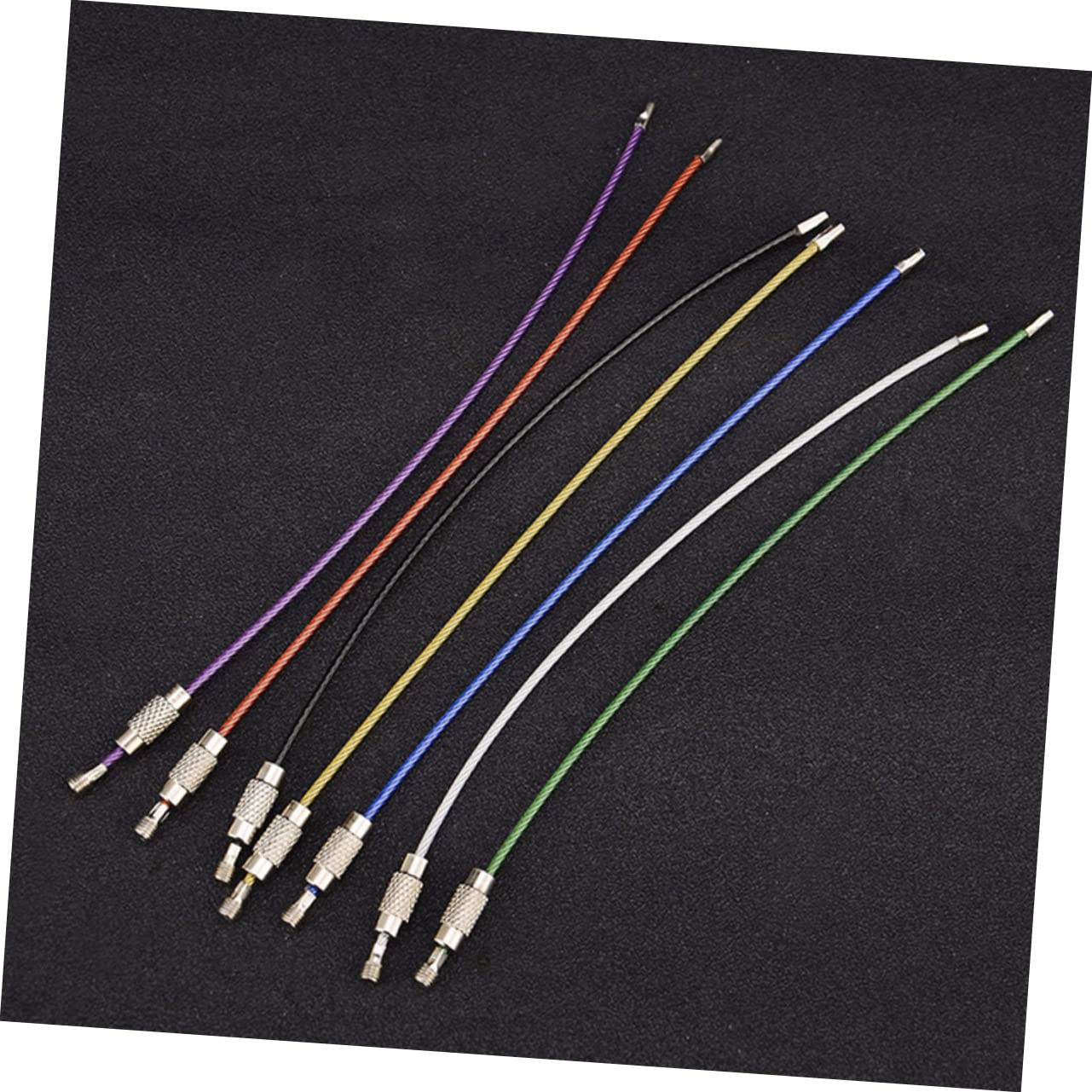 ULDIGI 7pcs Steel Wire Chain Stainless Steel Wire Chain Steel Wire Loop Heavy Duty Wire Ring