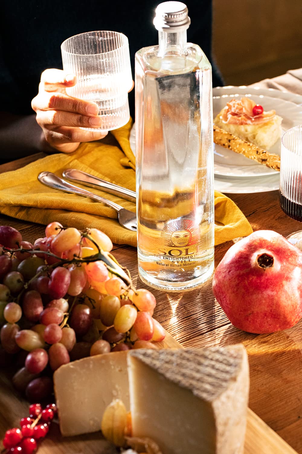 Sole | Arte | Premium | Functional | Sustainable | Italian | Mineral Water | Bottled At The Source | Still | Light | Refreshing | No Sodium | 750 ml | 12 pack