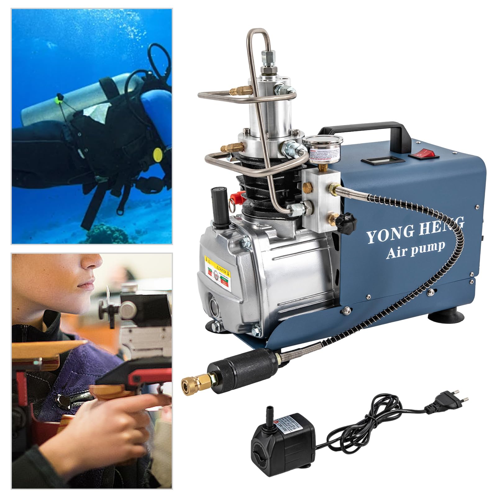 1800W Hochdruck Kompressor 2800 U/min 0–30 MPa Wasserkühlung Blau