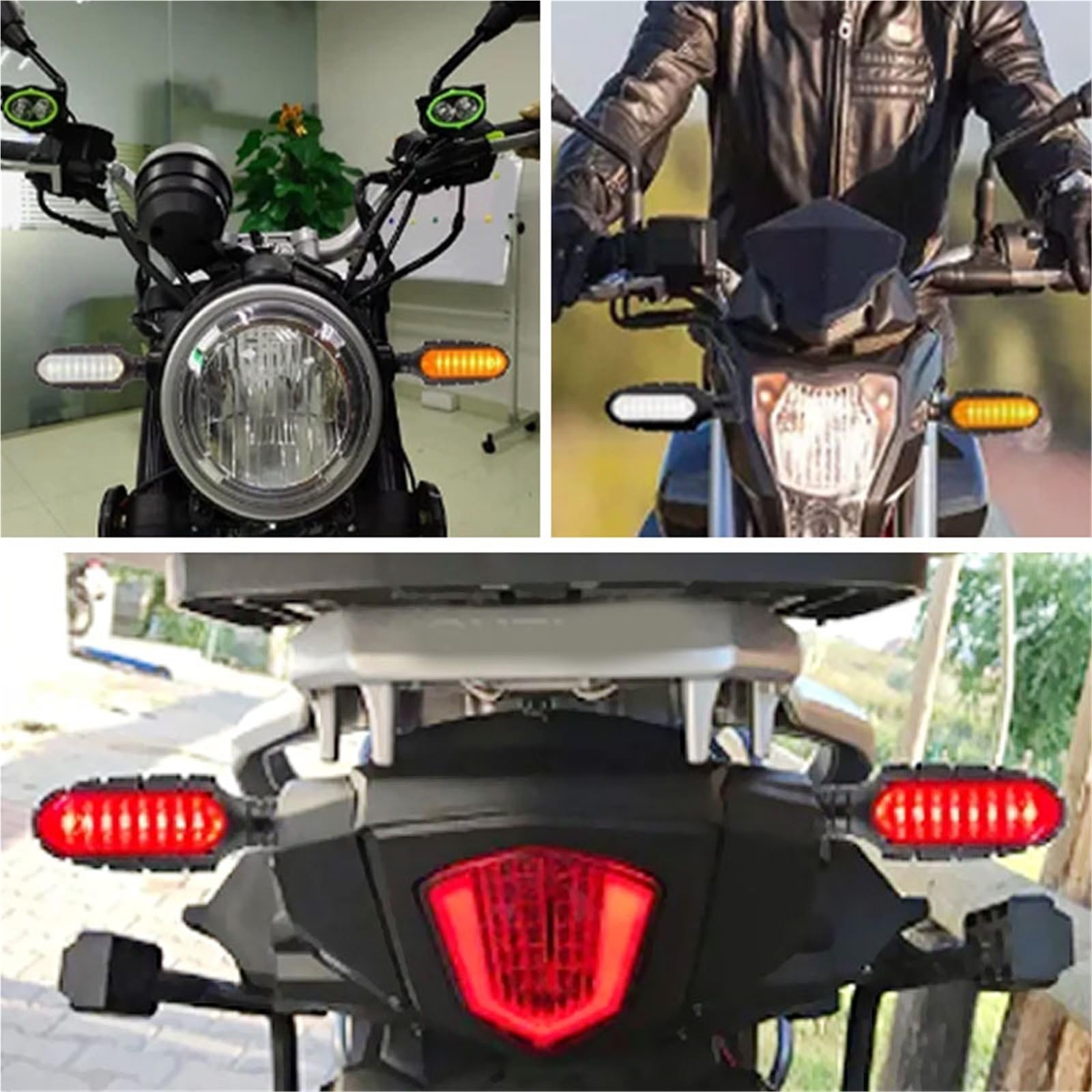 Indicatore Di Direzione Del Motociclo 12V 10MM Dell'acqua Che Scorre Freno Lampada Per KAWASAKI Z900RS ZZR600 Z250 EX250 EX300