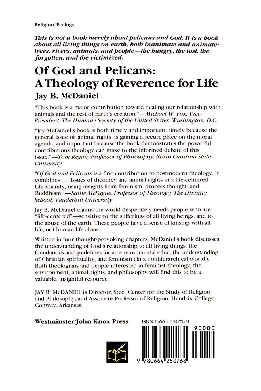 Of God and Pelicans: A Theology of Reverence for Life