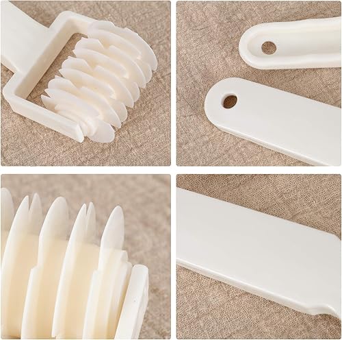 Miniatura 4 de Lamoutor Rodillo de celosía, cortador de pastelería, herramienta para hornear DIY, para masa, galletas, pastel, pizza, pan, pastelería, 2 uds