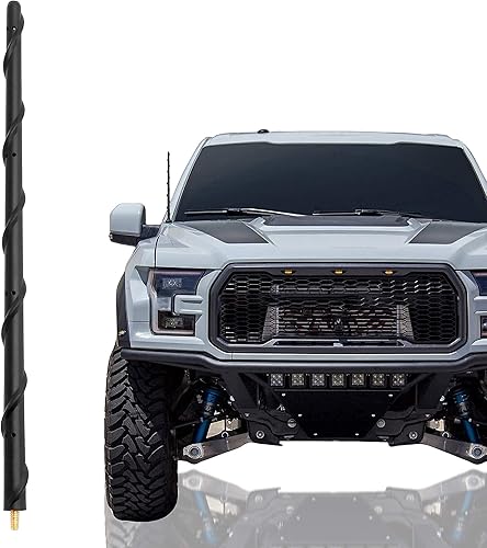 KSaAuto - Antena de 13 pulgadas para recepción de radio FM y AM, accesorios para camioneta pick up Ford F150 (2009-2023), F250 y F350 y Ford Bronco,