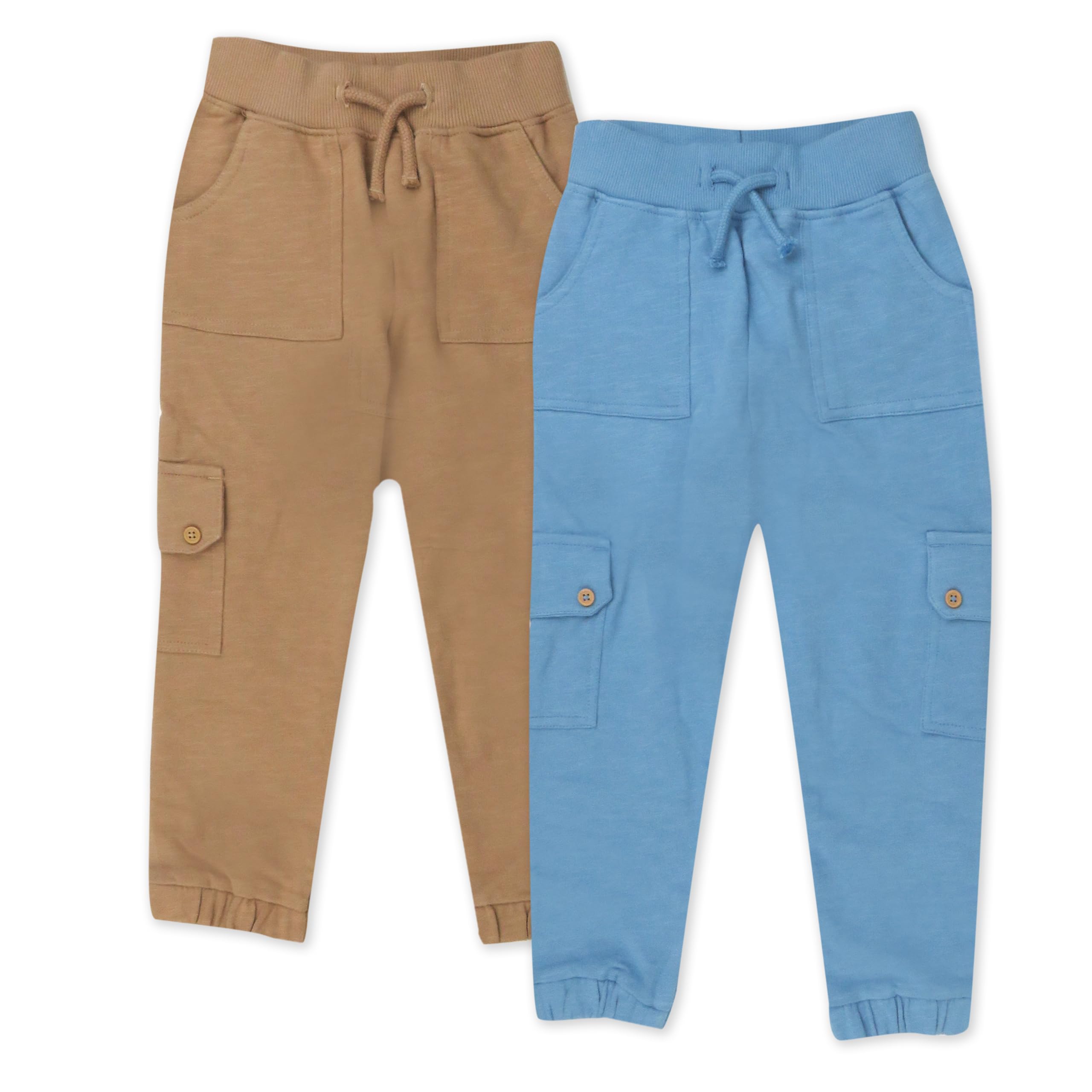 HonestBaby Baby 2-Pack Easy Fit Cargo Sweat Pants
