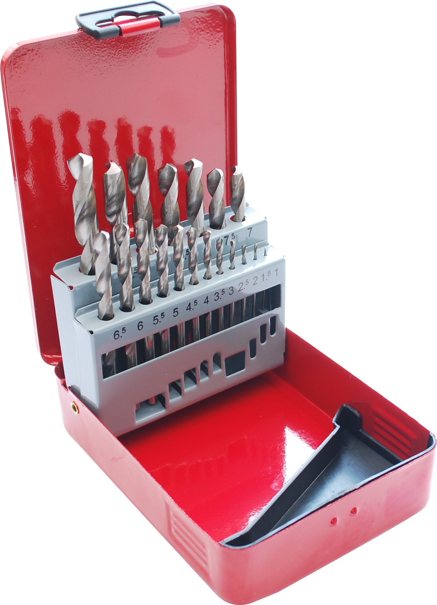 INTERTOOL HSS Metric Drill Bit Set For Metal, 19 pcs. (1-10 mm) SD-0119