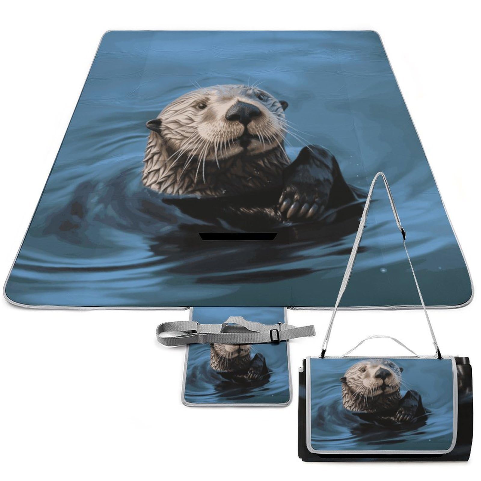 1 alfombra plegable para exteriores, manta de playa, superficie impermeable, fácil de limpiar, para campamento en pastizales de primavera y verano