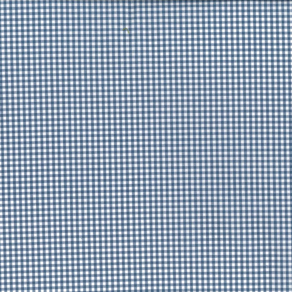 Oh Sew Crafty Limited Denim 100% Yarn Dyed Cotton Fabric 2.5Mm Gingham Check Squares 144Cm Wide (Sold Per Half Metre) (Denim)