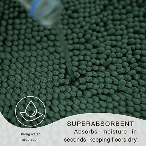 Miniatura 7 de BOANKODU Juego de 2 alfombras de baño, ultra suaves y absorbentes, alfombra de baño de chenilla, alfombras de baño antideslizantes, tapetes de baño