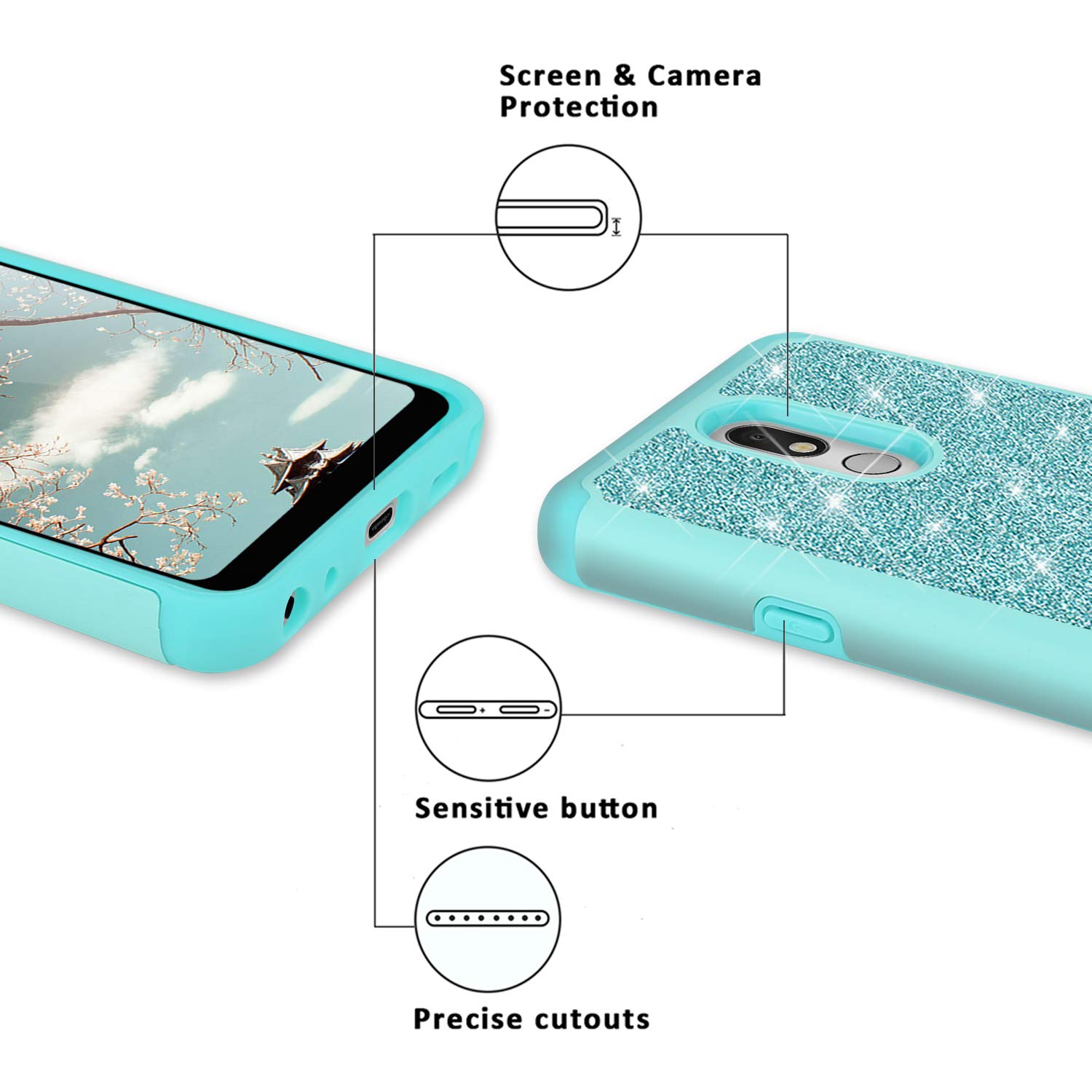 Funda Para LG Stylo 5 Con Tarjetero, A Prueba De Golpes, De Silicona