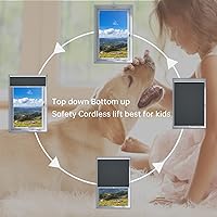 Vista 4 de Changshade Persianas Enrollables 100% Opacas para Ventanas, Oscurecimiento de Habitación con Aislamiento Térmico, Persianas de Ventana Desplegables