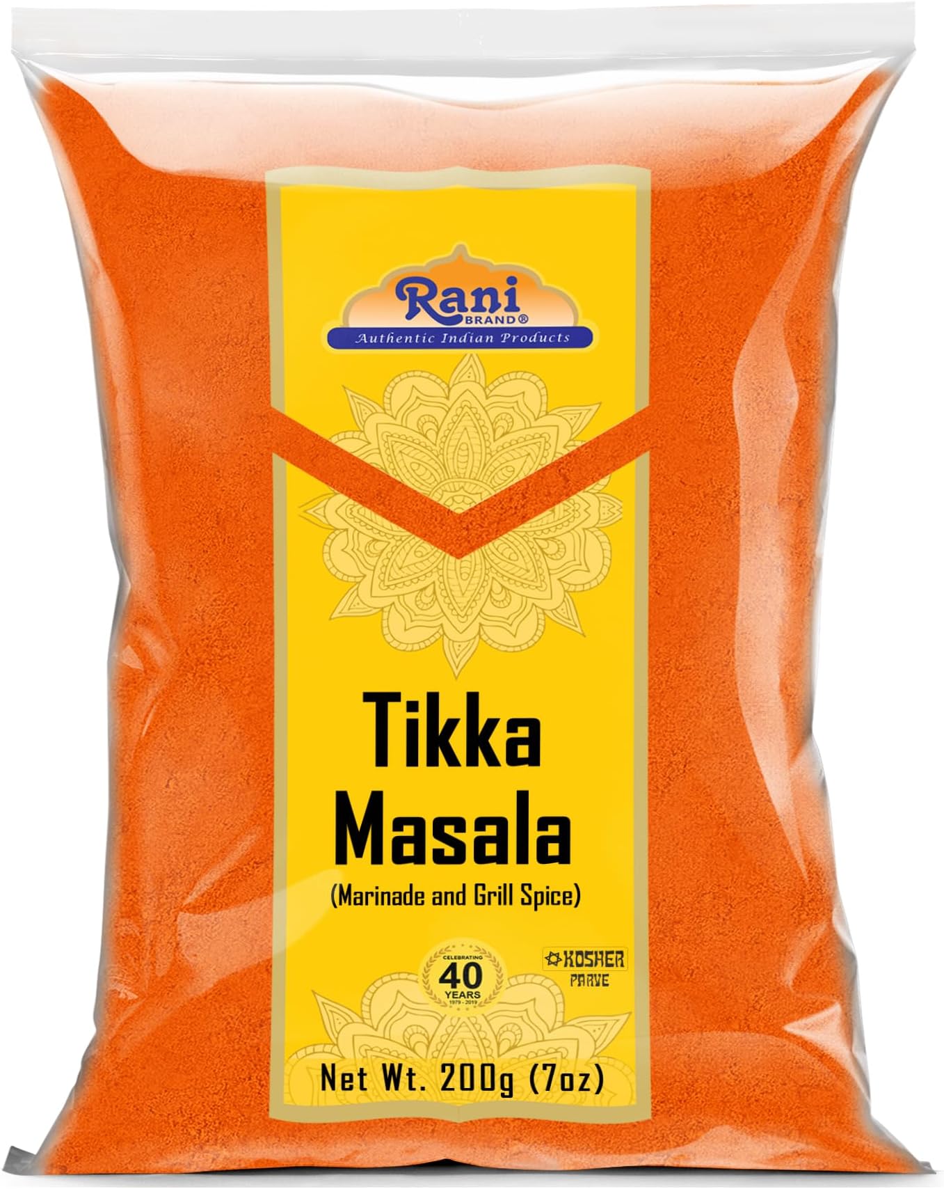 Rani Tikka Masala Indian 7-Spice Blend 7oz (200g) ~ All Natural | Salt-Free | Vegan | No Colors | Gluten Friendly | NON-GMO | Kosher | Indian Origin