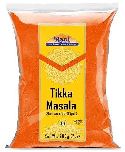 Rani Tikka Masala Indian 7-Spice Blend 7 oz (200g)  Todo natural  Sin sal  Vegano  Sin colores  Apto para gluten  Sin OMG  Origen indio