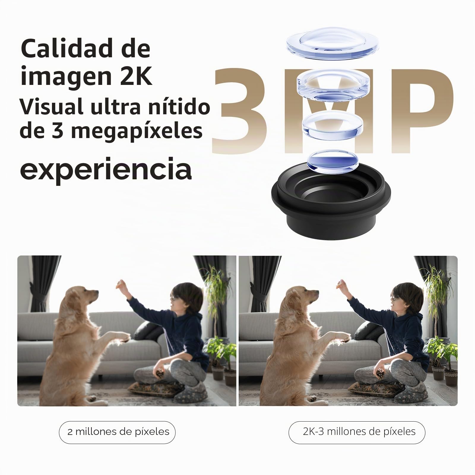XIAOMI Smart Camera C301, Calidad de Imagen 2K, visión Horizontal de 360°, protección de la privacidad, Gran Apertura y Lente 4P, Llamadas a Distancia en Tiempo Real, visión Nocturna por Infrarrojos