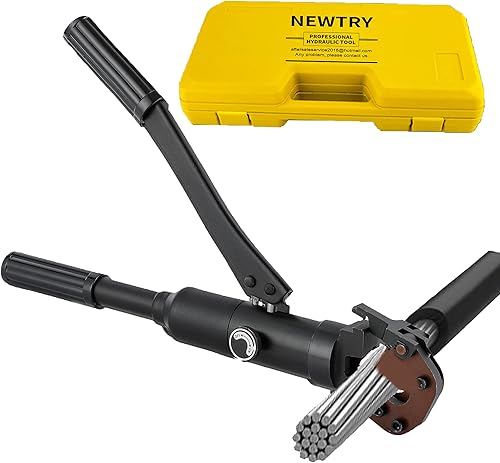 NEWTRY Cortador de cable hidráulico Cortador de barras de refuerzo hidráulico 2532 "Cortador de alambre de acero 60KN Cortador de pernos para cable