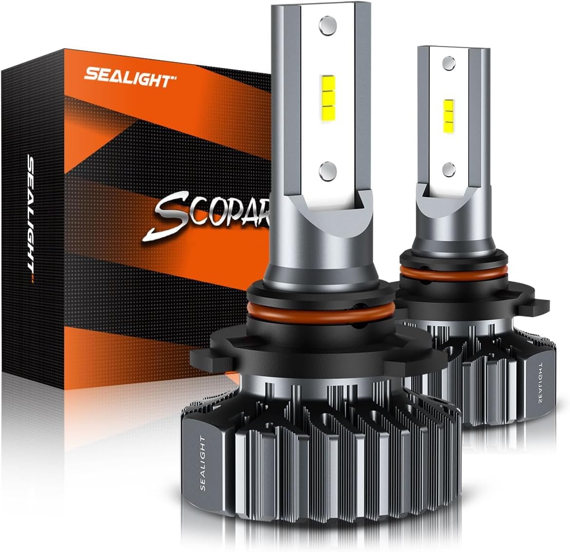 Photo 1 of **ON IS DAMAGED**
SEALIGHT 9006/HB4 Bulbs, Wireless Super Bright, 3-Min Plug and Play, Fanless Light No Noise, IP67 Waterproof Non-Polarity, Powersports Accessory Lights, Pack of 2