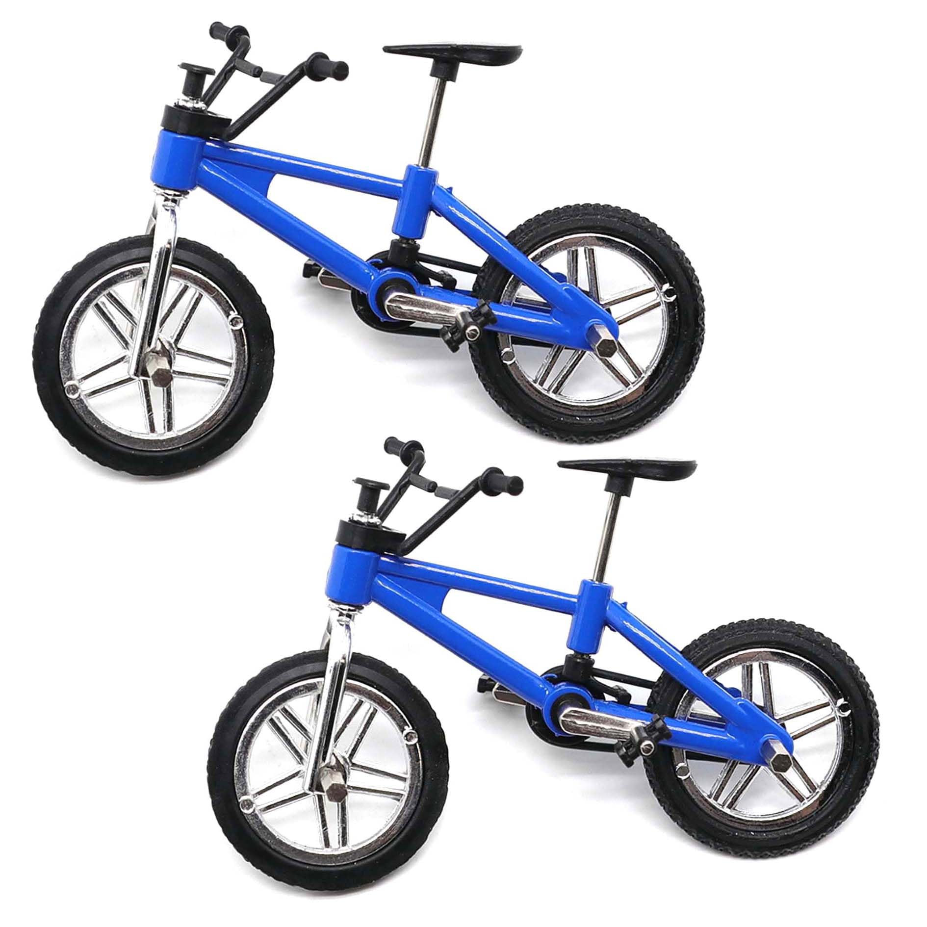 KEEDA Lot de 2 mini vélos de décoration pour voiture RC Crawler SCX10 TRX4 CC01 D90 D110 (bleu)