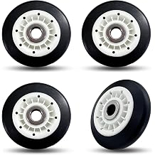 4581EL3001E Dryer Drum Support Roller Kit 4-Pack, Roller Replacement Parts Compatible with LG Ken-more Dryers, Replaces 4581EL3001A, 4581EL3001F, AP5669956, PS7321740
