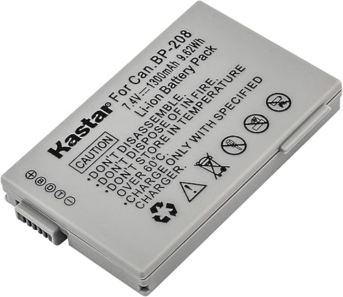 Miniatura 2 de Kastar BP-208 - Batería y cargador para Canon DC1019 DC20 DC21 DC22 DC40 DC50 DC51 DC95 DC100 DC200201210211 DC220230 Elura 100 FVM300 IXY DVS1