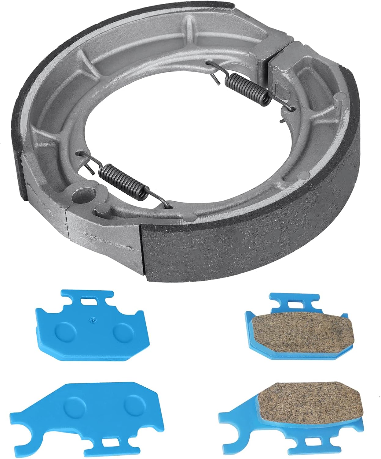 Front Brake Pads Rear Brakes Shoes for Suzuki King Quad 400 LT-A400F AS ASi 2008-22, LT-F400F FS 2008-10, LTF400F FSi 2011-16 606-3 Set