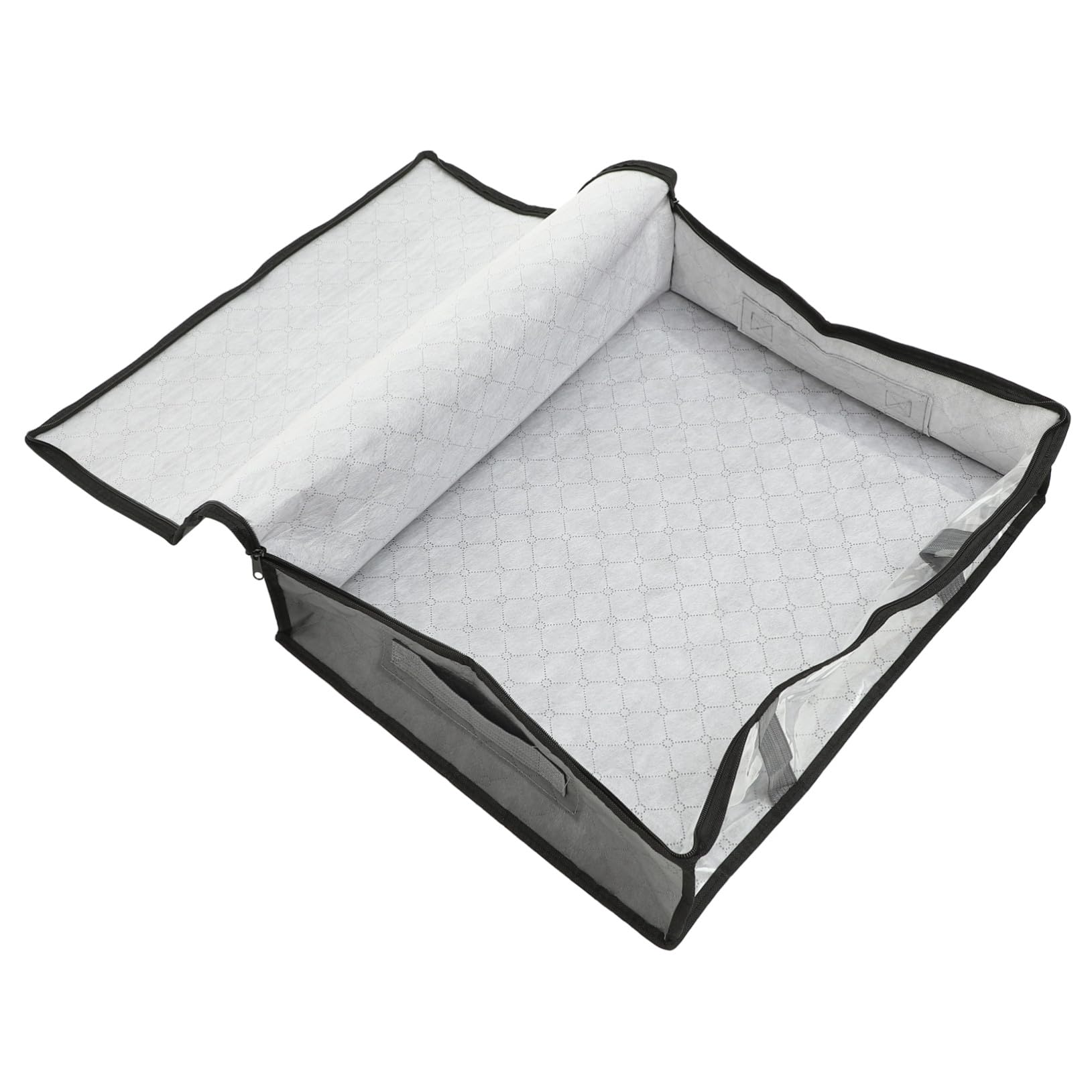 ERINGOGO Contenitore Sotto Letto Pieghevole in Non Organizer da Stoccaggio per Trapunte Coperte Vestiti Finestra Trasparente e Maniglie Ergonomiche