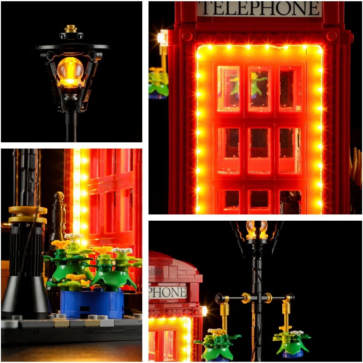 LIGHTAILING Light for Lego-21347 Red London Telephone Box - Led Lighting Kit Compatible with Lego Building Blocks Model - NOT Included The Model Set