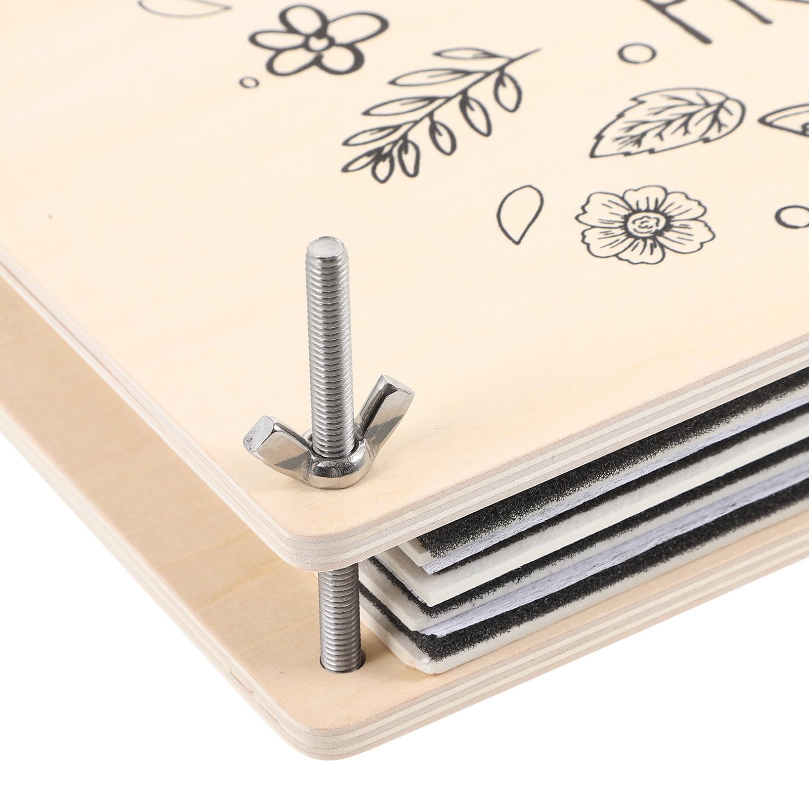 COOLHIYA 1set Pressa per Fiori Professionale Kit DIY con Strumenti per Pressatura Piante e Foglie Pressa Erbario Multistrato per Conservazione Fiori e Foglie Strumento Didattico Naturale