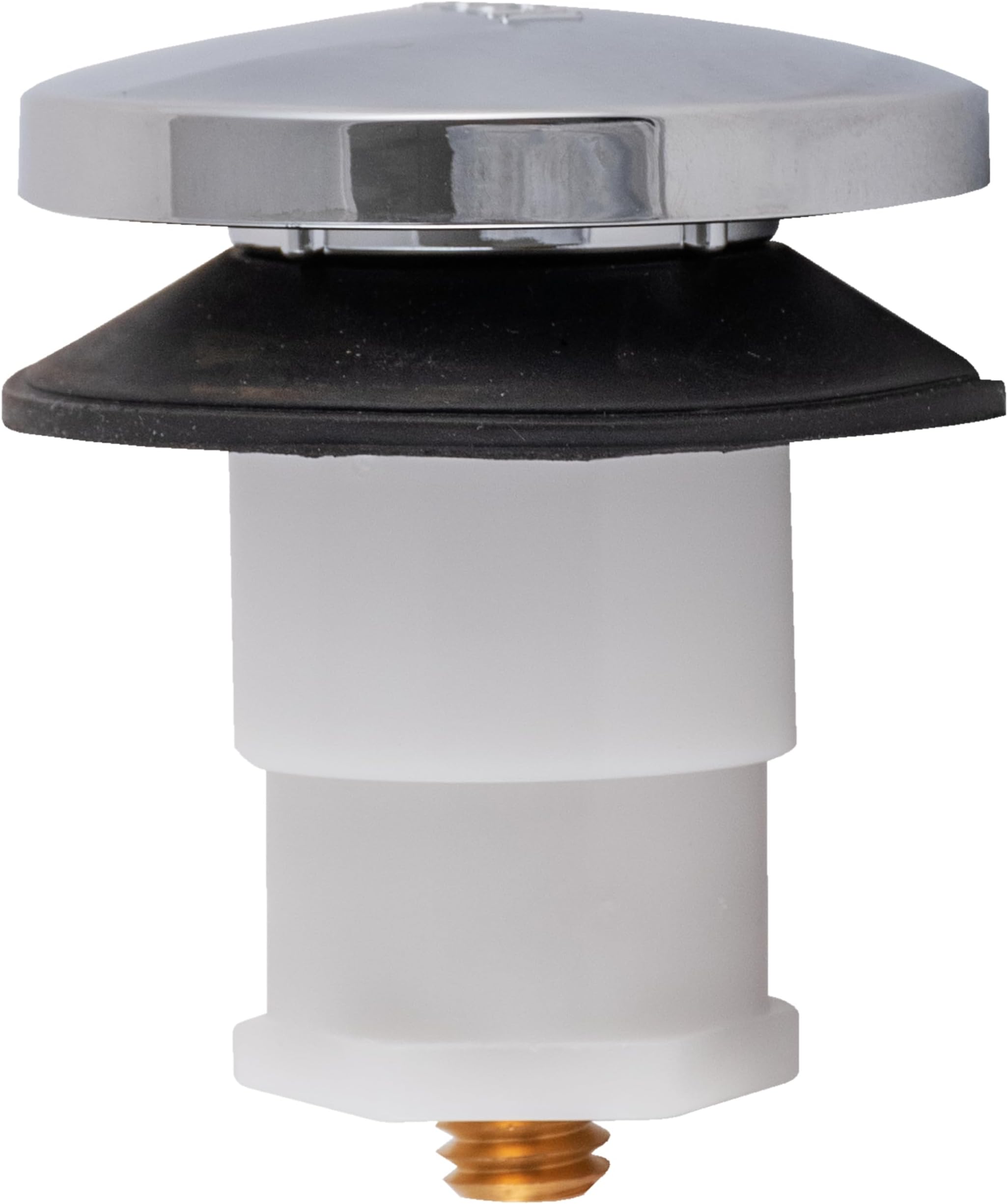 ABS Tip-Toe Drain Stopper with Rubber Seal, 3/8 Inch Thread, Chrome Plated, 35229