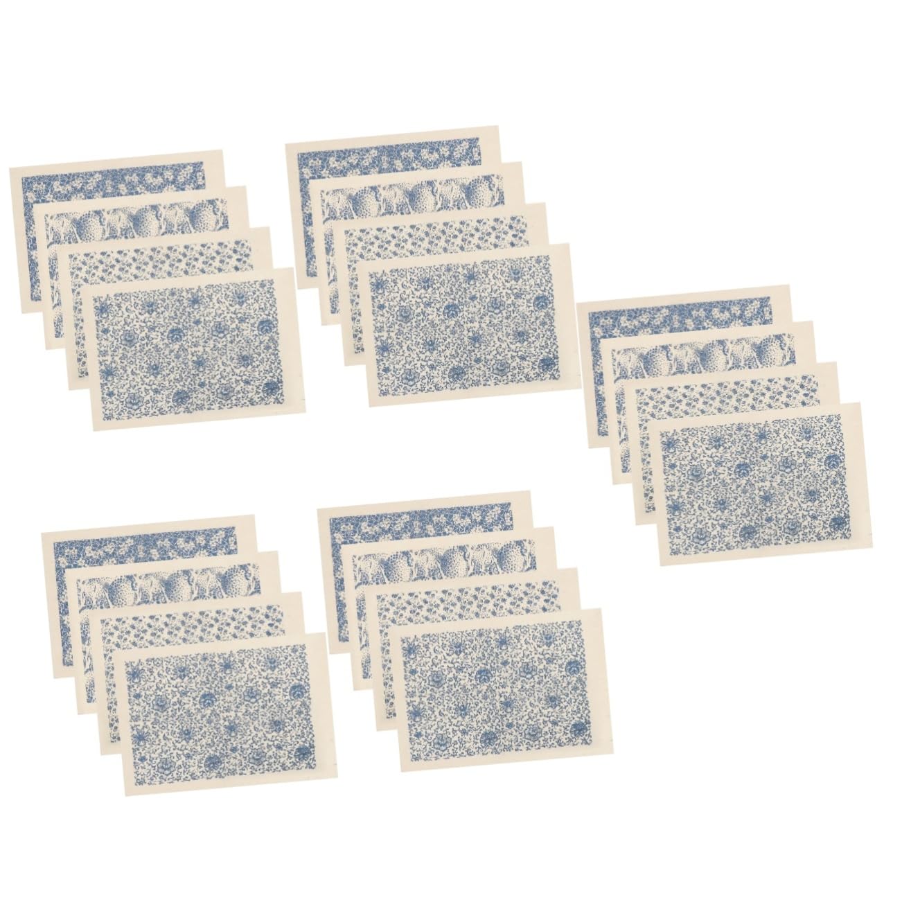 Lurrose 20feuilles Papier De Décalcomanie sous Glaçure De Décoratives pour Transfert Résistant Aux Hautes Températures pour Artisanale