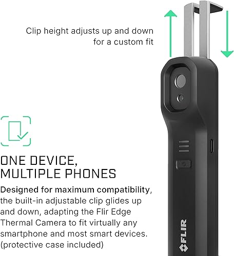 Miniatura 3 de FLIR Edge - Cámara térmica inalámbrica Bluetooth para teléfonos inteligentes, compatible con todos los dispositivos iOS y Android, resolución súper