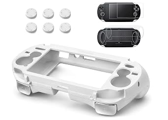 حافظة حماية لوحدة التحكم بقبضة اليد L2 R2 لجهاز Playstation PS Vita 1000 باللون الأبيض