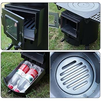 Amazon.com: JIAOCKJIAO Round Wood Stove Chimney kit Black