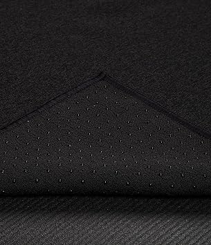 Yogitoes Manduka Yoga Towel for Mat Nonslip and Quick Dry for Hot Yoga with Rubber Bottom Grip Dots 72 Inch Long Onyx Thin and Lightweight (262023001)