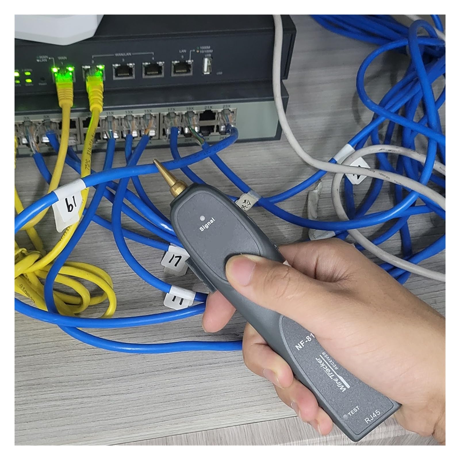 NF-811 Tester Kabli Sieciowych RJ11 RJ45 Lokalizator Przewodów Telefonicznych Z Tonerem Wykrywacz Ethernet Narzędzie Do Testowania Ciągłości Linii Dokładna Szybka Diagnostyka
